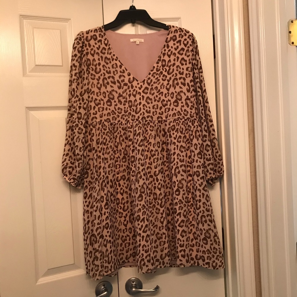 Fit and flare cheetah print dress